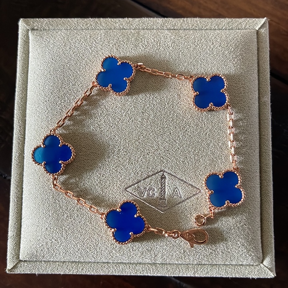 Van Cleef and Arpels blue agate bracelet